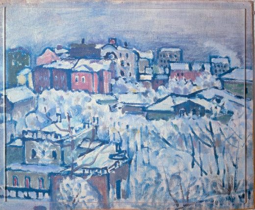Wassily Kandinsky „Der Smolenski Boulevard Wintertag“ 33 x 36 cm 1