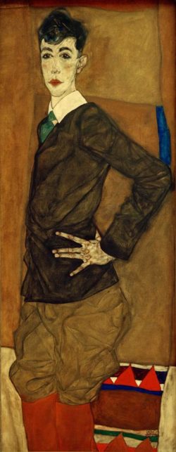 Egon Schiele "Bildnis Erich Lederer" 56 x 140 cm
