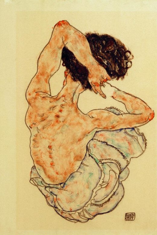 Egon Schiele „Weiblicher Rückenakt“ 29 x 43 cm 1