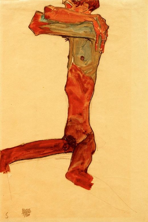 Egon Schiele „Männlicher Akt“ 30 x 44 cm 1