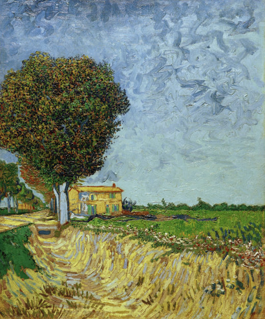 Vincent van Gogh “Allee bei Arles mit Haeusern” (Rand einer Landstraße), 61 x 50 cm 1