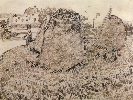 Vincent van Gogh “Die Strohhaufen”, 24,1 x 31,8 cm 1