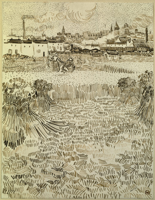 Vincent van Gogh “Der Schnitter” (Blick auf Kornfelder), 31,2 x 24,2 cm 1