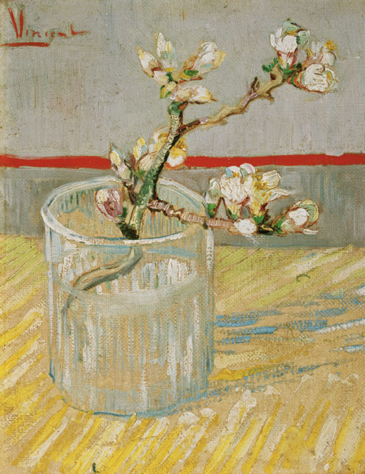 Vincent van Gogh “Bluehender Mandelbaumzweig in einem Glas” 24 x 19 cm 1