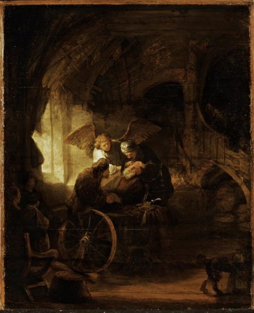 Rembrandt “Der-junge-Tobias-heilt-seinen-blinden-Vater“ 47.2 x 38