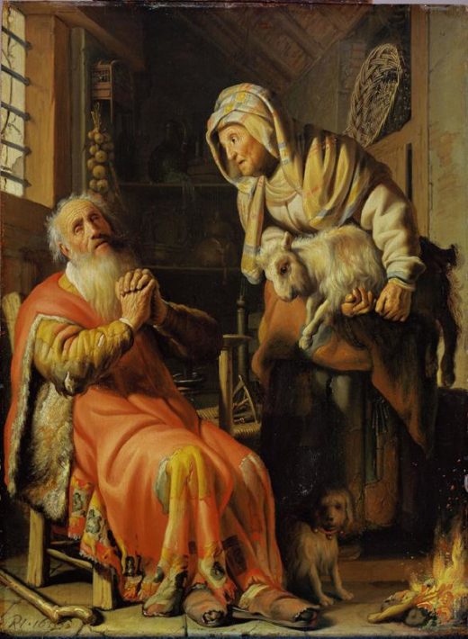 Rembrandt “Der-alte-Tobias-und-seine-Frau-Hanna-mit-den-Ziegenböckchen“ 39