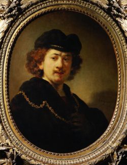 Rembrandt “Rembrand-Selbstbildnis-mit-Mütze-und-Goldkette“ 70.5 x 53 cm