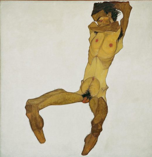 Egon Schiele „Sitzender Männerakt“ 150 x 152 cm 1