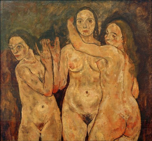 Egon Schiele „Drei stehende Frauen“ 109 x 100 cm 1
