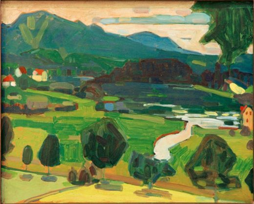 Wassily Kandinsky „Murnau Blick Über Den Staffelsee“ 32 x 32 cm 1