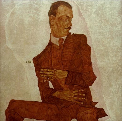 Egon Schiele „Bildnis Arthur Roessler“ 100 x 100 cm 1
