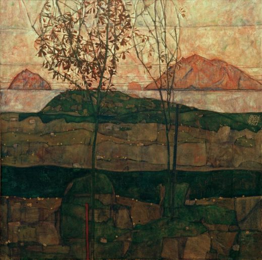 Egon Schiele „Versinkende Sonne“ 90 x 90 cm 1