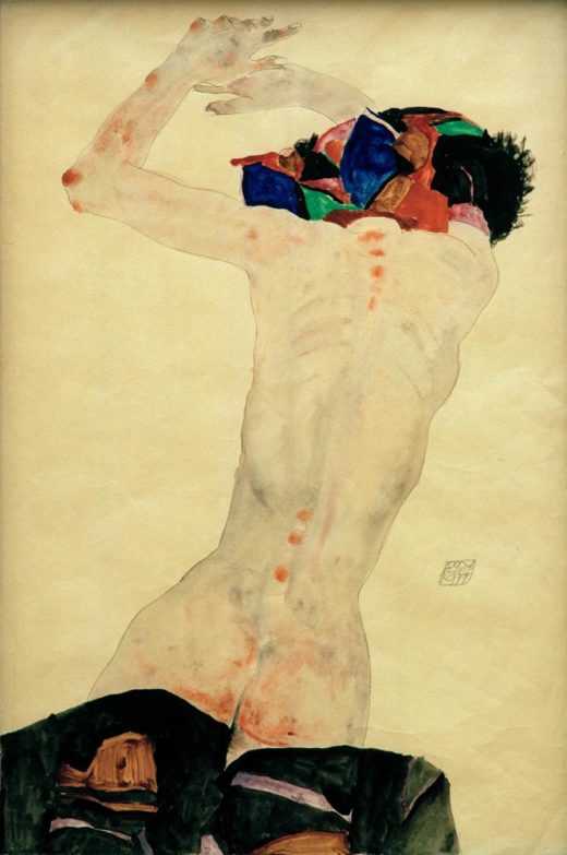 Egon Schiele „Rückenakt“ 32 x 48 cm 1