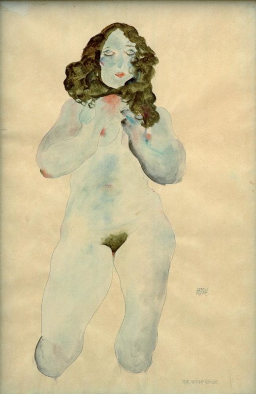 Egon Schiele „Weiblicher Akt“ 32 x 48 cm 1