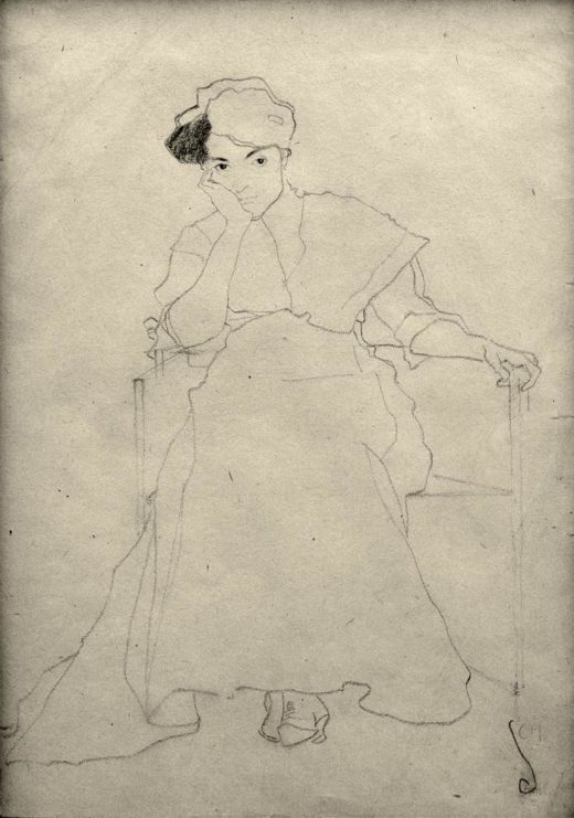 Egon Schiele „Sitzende“ 31 x 45 cm 1