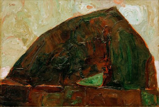 Egon Schiele „Berg am Fluß“ 44 x 30 cm 1