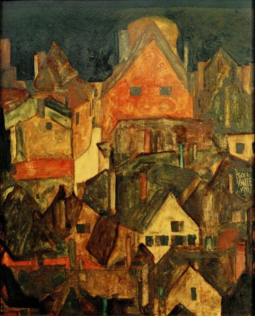Egon Schiele „Krumau bei Nacht“ 29 x 37 cm 1