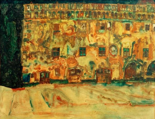 Egon Schiele „Das Krumauer Rathaus 2“ 37 x 29 cm 1