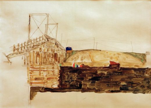 Egon Schiele „Die Brücke“ 43 x 31 cm 1