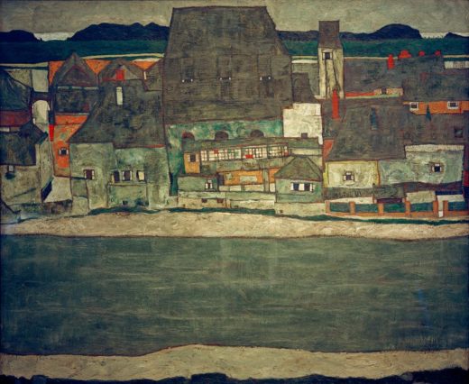 Egon Schiele „Häuser am Fluß 2“ 121 x 100 cm 1
