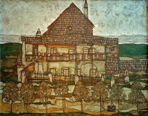 Egon Schiele „Haus mit Schindeldach“ 140 x 110 cm 1