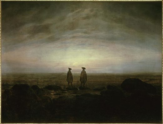 Caspar David Friedrich „Zwei Männer am Meer bei Mondaufgang“  66 x 51 cm 1