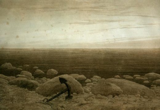 Caspar David Friedrich „Steiniger Strand mit Anker und Mondsichel“  256 x 247 cm 1