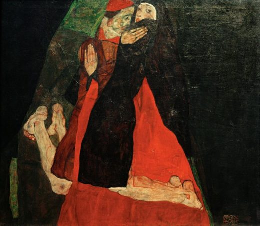 Egon Schiele „Kardinal und Nonne“ 80 x 70 cm 1