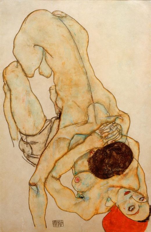 Egon Schiele „Lesbisches Paar“ 48 x 31 cm 1