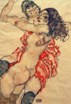 Egon Schiele "Zwei Freundinnen" 33 x 48 cm