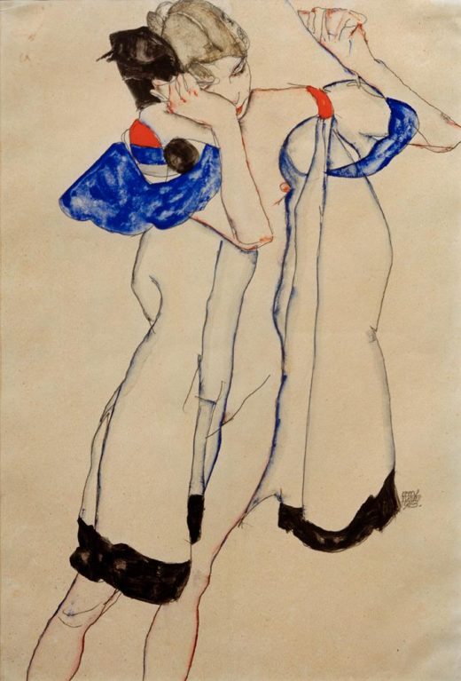 Egon Schiele „Frau im Morgenrock“ 31 x 44 cm 1