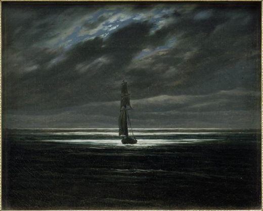 Caspar David Friedrich „Seestück bei Mondschein auf dem Meer“  31 x 25 cm 1