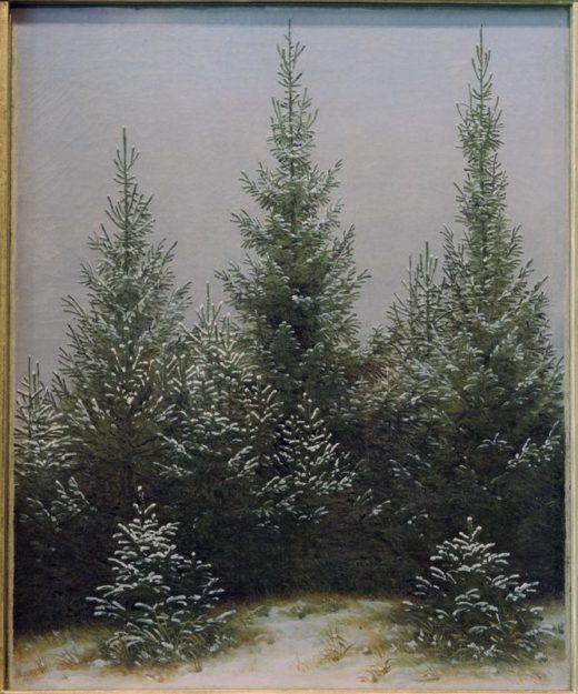 Caspar David Friedrich „Fichtendickicht im Schnee“  24 x 30 cm 1
