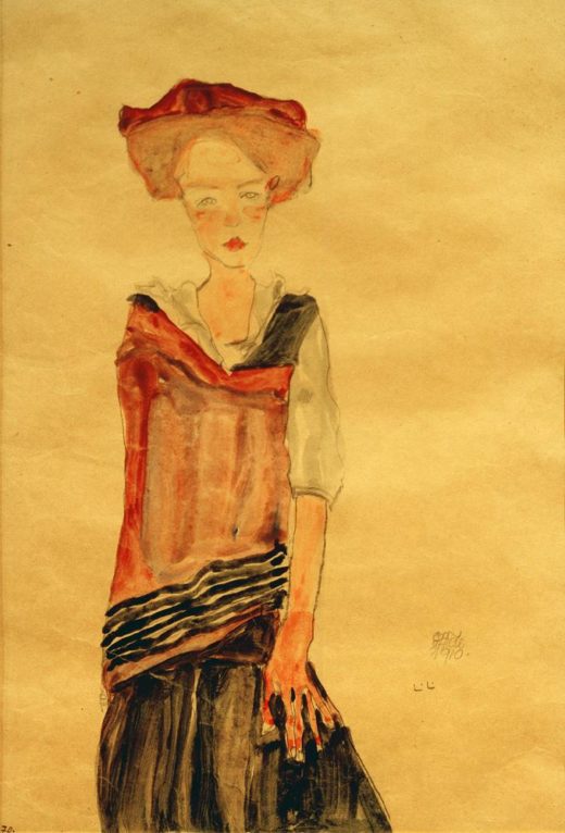 Egon Schiele „Stehendes Mädchen“ 31 x 44 cm 1