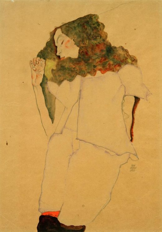 Egon Schiele „Schlafendes Mädchen“ 31 x 45 cm 1