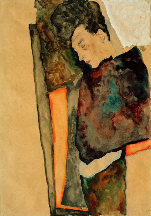 Egon Schiele „Die Mutter des Künstlers schlafend“ 45 x 32 cm 1