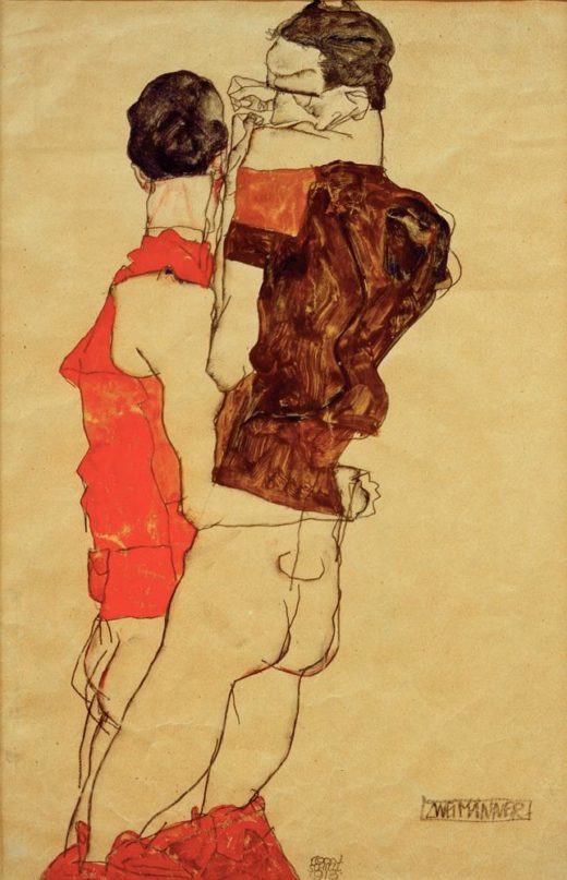 Egon Schiele „Zwei Männer“ 32 x 48 cm 1