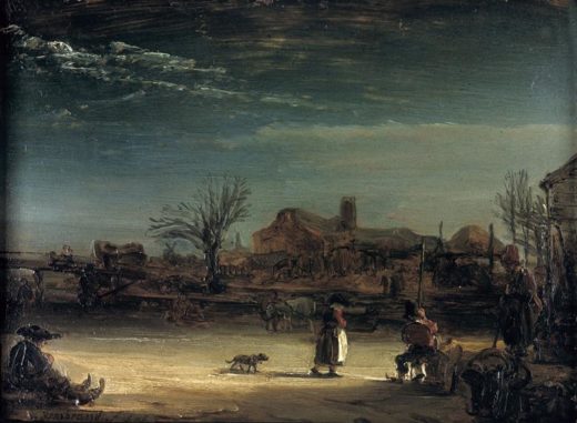 Rembrandt “Winterlandschaft“ 17 x 23 cm 1