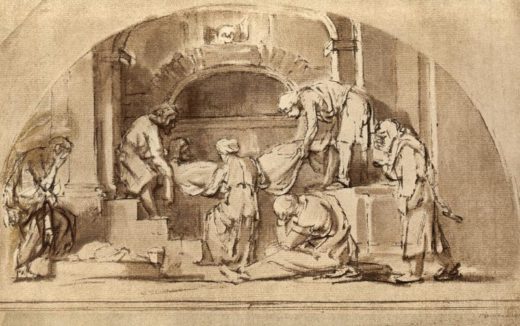 Rembrandt “Die-Grablegung“ 18 x 23