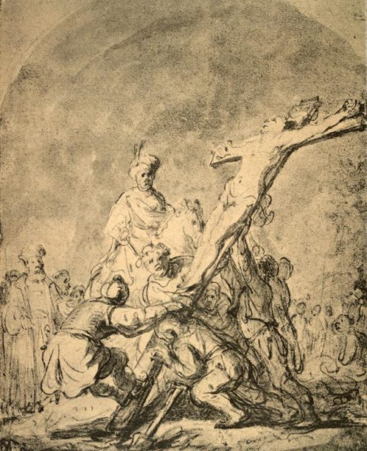 Rembrandt “Die-Kreuzaufrichtung“ 23.3 x 18