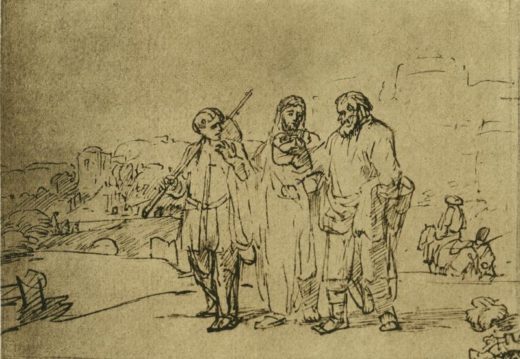 Rembrandt “Der-Gang-nach-Emmaus“ 16.6 x 22