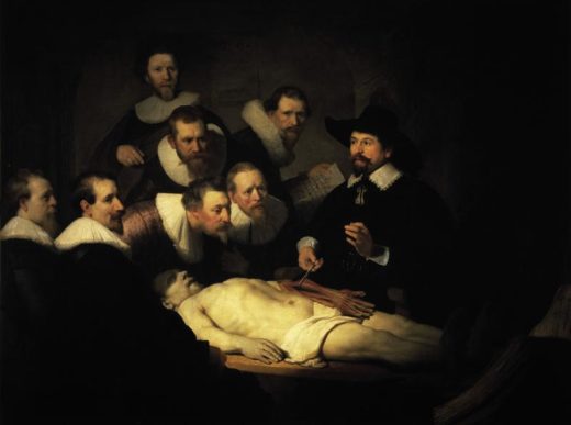 Rembrandt “Anatomische-Vorlesung-des-Dr-Nicolaes-Tulp“ 52 x 72 cm 1