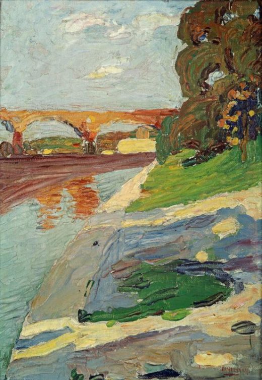 Wassily Kandinsky „Diesar Bei Großhesselohe“ 23 x 32 cm 1