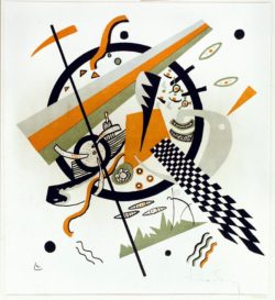 Wassily Kandinsky "Composition With Stripes" 26 x 27 cm