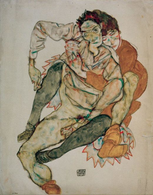 Egon Schiele „Sitzendes Paar“ 41 x 52 cm 1