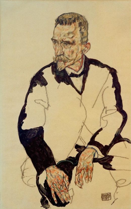 Egon Schiele „Bildnis Heinrich Benesch“ 29 x 46 cm 1