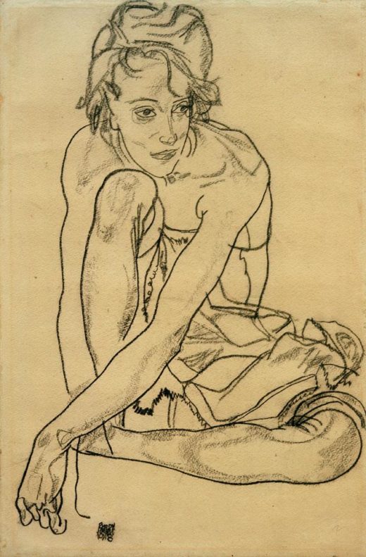 Egon Schiele „Kauernde“ 30 x 45 cm 1