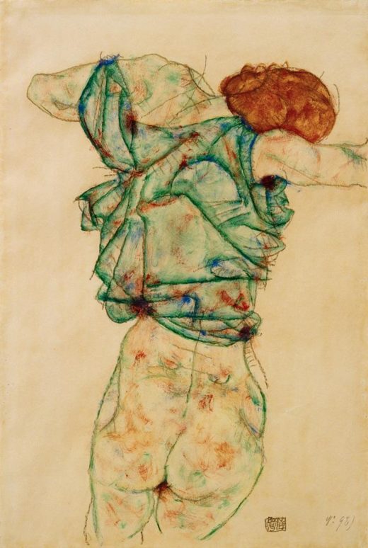 Egon Schiele „Sich entkleidende Frau“ 32 x 47 cm 1