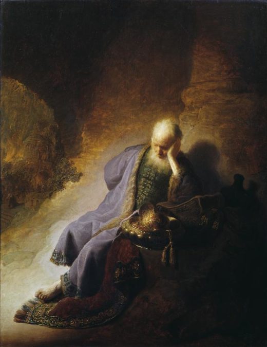 Rembrandt “Jeremias-über-die-Zerstörung-Jerusalems-trauernd“ 97 x 71