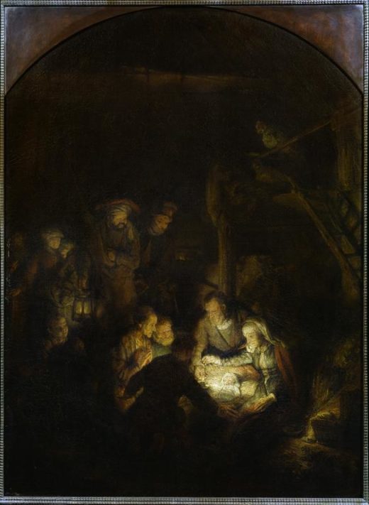 Rembrandt “Le-Adoration-des-Bergers“ 40 x 29